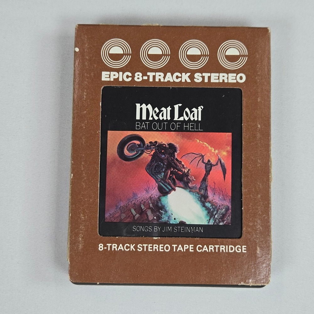 Vintage‎ 1977 Meat Loaf "Bat Out of Hell" 8-Track Tape Epic PEA 34974 Untested